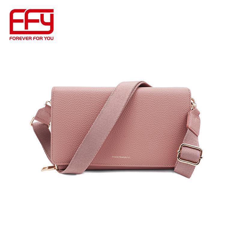 Women's Medium Crossbody Bag: Simple, Versatile, Large-Capacity, High-Grade Soft Leather, Commuter-Friendly Square Design.
