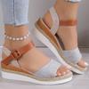 Women's Sandals Peep Toe Summer Sandals With Wedges Heels Sandalias De Mujer  Summer Shoes For Women Heeled Sandals Footwear