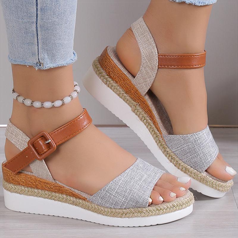 Women's Sandals Peep Toe Summer Sandals With Wedges Heels Sandalias De Mujer  Summer Shoes For Women Heeled Sandals Footwear