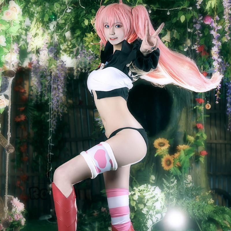 Slime Reincarnation Cosplay Costume Destroy Demon Milim Nava Dress Anime Game Role Play