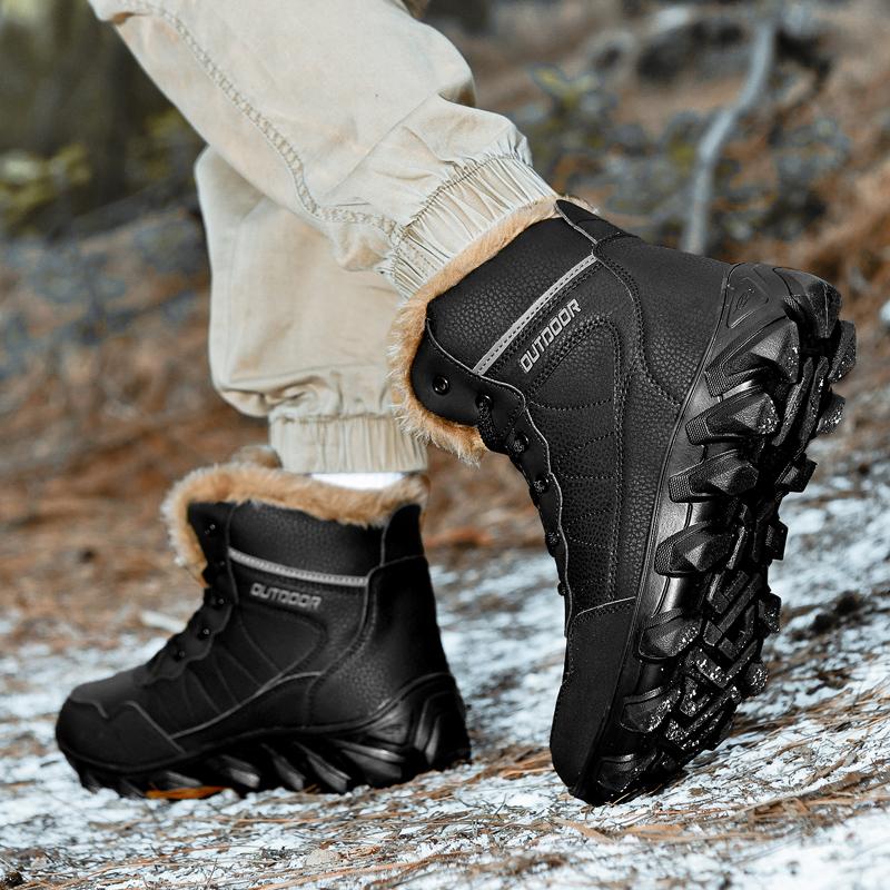 Winter Outdoor Waterproof Men Boots Russian Style Ankle Boots for Men Snow Boots Plus Size 39- 48
