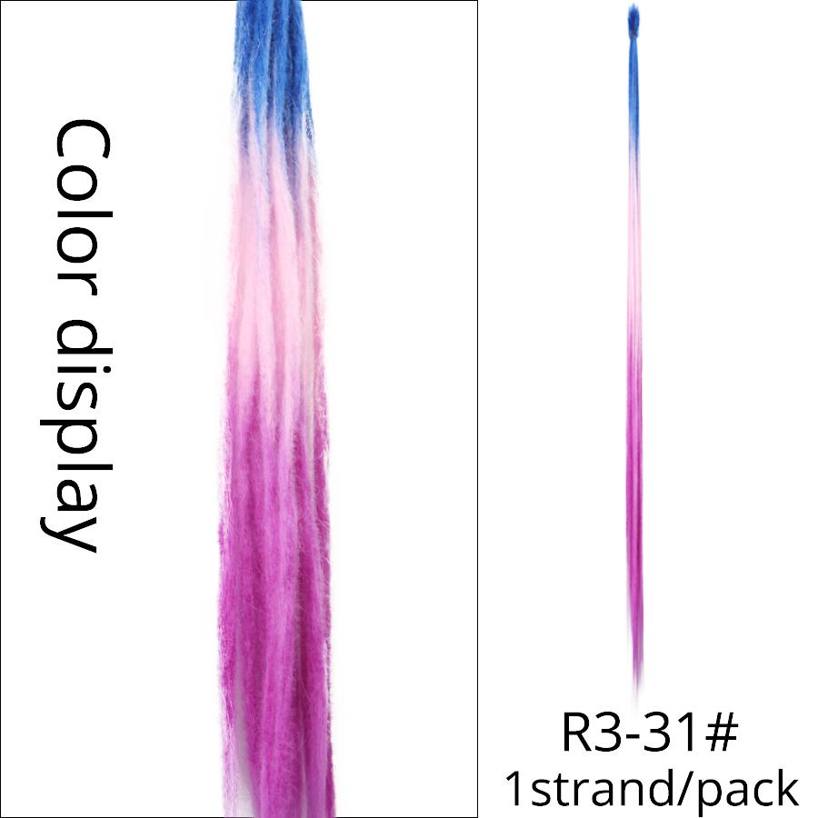 Estensioni Dreadlock fatte a mano al 100% Moda Reggae Capelli 20 pollici Morbidi Dreadlock all'uncinetto Trecce Capelli Ombre Colore 5 Pz / lotto