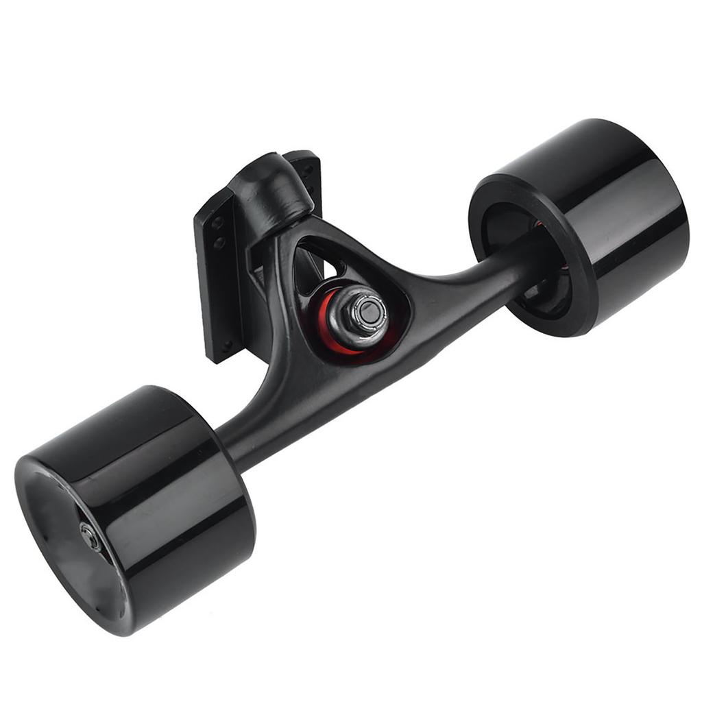 2pcs   Truck with Skate Wheel Riser Pad Bring Accessory(black shaft black wheel)