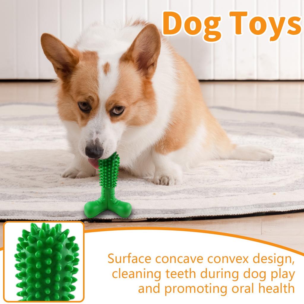 Pet Supplies Bones Shaped Grinding Rod PVC Toothed Dog Sound Toy