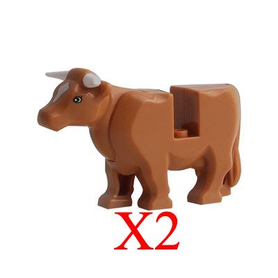 The Zoo Model African Elephants Camel Deer Crocodile Leopard Animal Building Blocks Educational Games Figure Brick Toys Kid B03