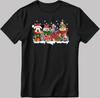 Mickey Merry Christmas Disney Santa, Short Sleeve White-Black Men's / Women's T Shirt C219