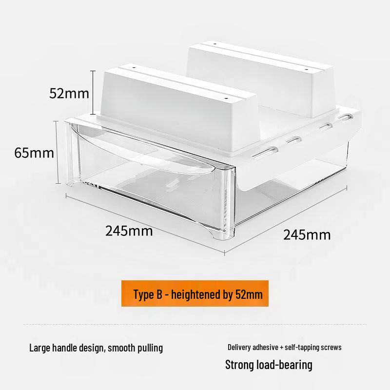 Adjustable Under-Desk Drawer: No Nails, No Drilling, Invisible Storage for Home or Office