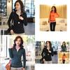 Design Feeling Color Block Mock Two Piece T Shirt For Women With Stretch Cotton For Office Wear