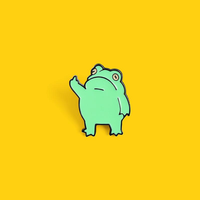 Enamel Frog Playful Pin Fun And Trendy Badge For Individualistic Style Lovers