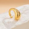 1Pcs Punk Gold Color Water Drop Half Empty Clip Earring For Women Fashion Metal Smooth C-Shaped Thick Ear Cuff Jewelry Gifts