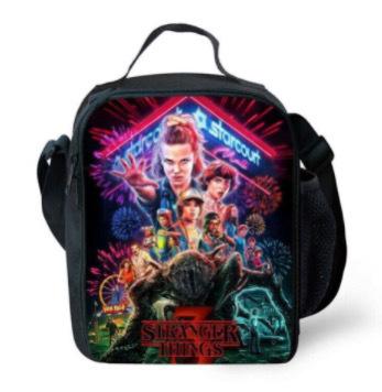 Stranger Things 4 Stranger Things Cartoon Shoulder Lunch Bag Outdoor Picnic Bag