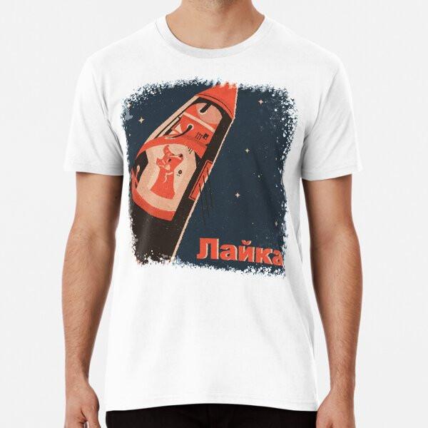 

Laika Space Dog on Soviet Sputnik Spaceship S to 5XL Made in the AU/USA T-Shirt 3XL