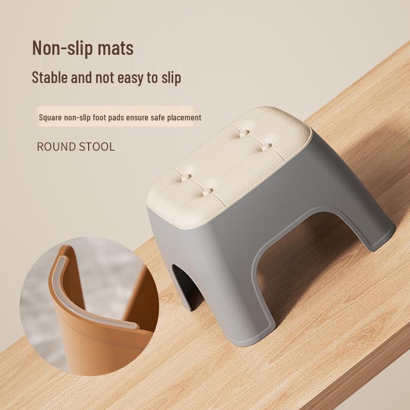 Durable Non-Slip Plastic Stool for Adults & Kids - Portable, Reinforced, Ideal for Bathroom and Shoe Changing
