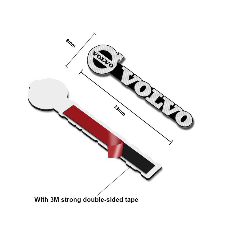 dnfuk5 5Pcs/10Pcs Mini Aluminum Car Decorative Stickers For Volvo Xc60 Xc90 V40 V60 S60 V50 V90 S80 C40 XC40 V70 XC70 C30 EX90 C70