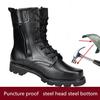 Militärstiefel aus Naturwolle für Herren, Arbeitsschuhe mit Stahlkappe, Winter Herren Echtleder Arbeitsstiefel, Cowboy Taktischer Stiefel Herren Winterstiefel