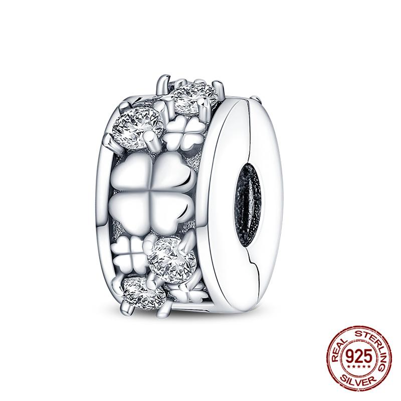Charms Kupfer Glücksklee Serie Charms Perlen Passend für Damen 3 mm Original Armband Halskette DIY Exquisiter Schmuck Geschenke