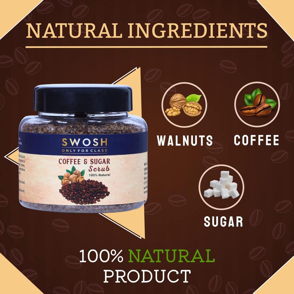 Esfoliante de café e açúcar (115g), Esfoliante de Café e Açúcar, Swosh