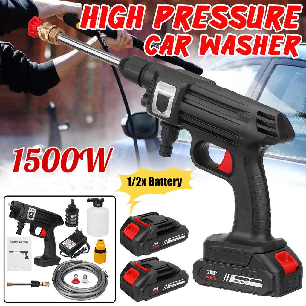 70Bar Cordless High Pressure Car Washer Rechargeable Car Wash Guns Electric Water Guns Foam Machine for 18V Battery 1500W