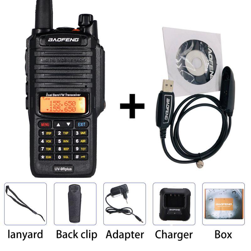BAOFENG UV-9R Plus Walkie Talkie 10W 8000mAh IP67 Waterdicht Tweerichtingsradio Dubbelband Amateurradio's UV9R plus Intercom USB Plug