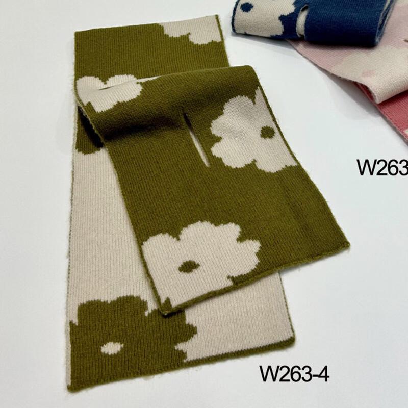 

G·TENNA Женский шарф-петля с цветочным узором, 100% шерсть 85x17 CM