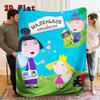 Ben & Holly'S Little Kingdom 2D Flat Pattern Flannel Blanket High quality All Seasons Warmth and Comfort Perfect for Christmas Gifts.DMT0925354