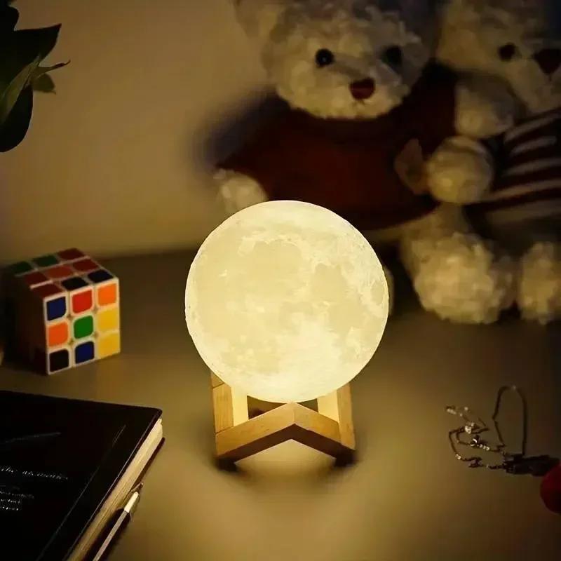 

1 LED moon light galaxy light, DIY moon night light, girl, boy, child, woman s birthday present, room decoration (warm light) теплим білим кольором