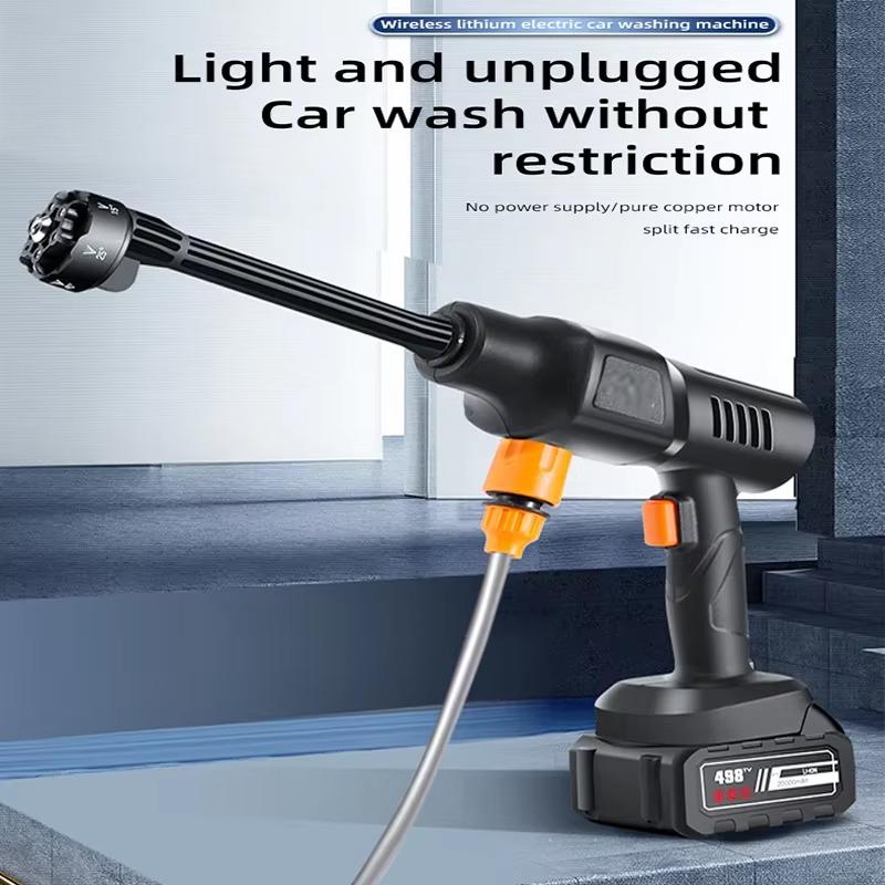 High Voltage Lithium Battery 200W/48V Wireless Car Washing Machine Water Gun Household Multi-function Car Washing Machine Rechargeable