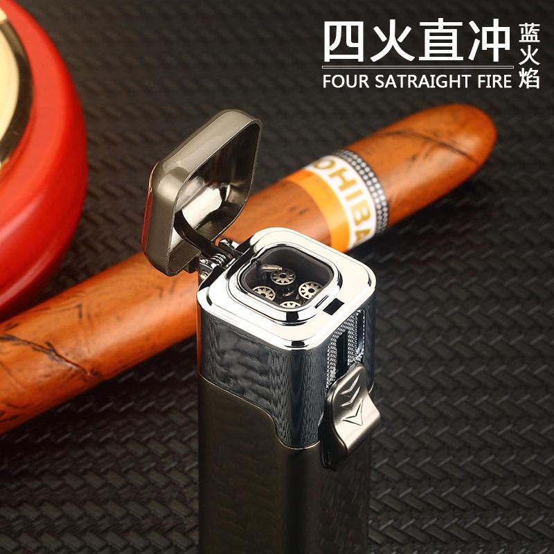 New Inflatable Windproof Straight Point Lighter Cigar Specific Spray Gun Home Men's Cigarette Accessories Gift