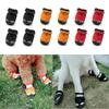 4pcs Lightweight Dogs Shoes with Reflective Striped Dogs Comfortable Dogs Daily Walking Booties Lightweight Cats Shoes