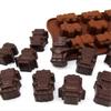 CCmax Premium Silicone Anti-Stick Chocolate Molds - 12 Pack for Homemade Chocolates, Candies, Jelly or Ice Cubes, Robot Shape