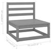 9 Piece Garden Lounge Set Grey Solid Pine Wood