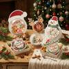 6 pcs Clear Plastic Halloween Candy Box Santa Claus DIY Gift Box Snack Packaging Box  Party Table