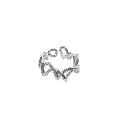 925 Sterling Silver Twisted Wire Aesthetic Rings For Women Engagement Party Jewelry Ladies Accessories Wholesale