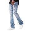 Men's Casual Mid-Rise Washed Trousers Retro Straight Slim Fashion Jeans