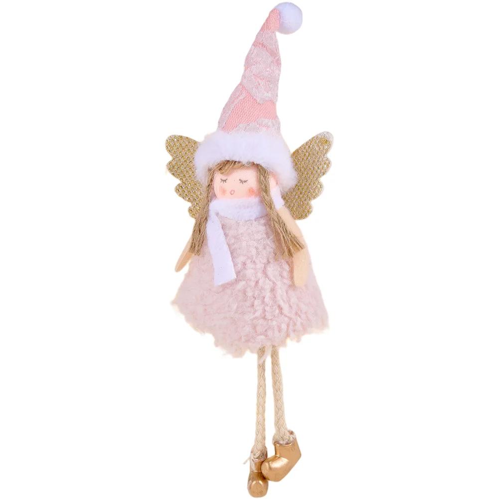 

Lightweight Christmas Decor Festive Holiday Decoration Holiday Home Decor Wreath Decoration Charming Girl Figure розовый