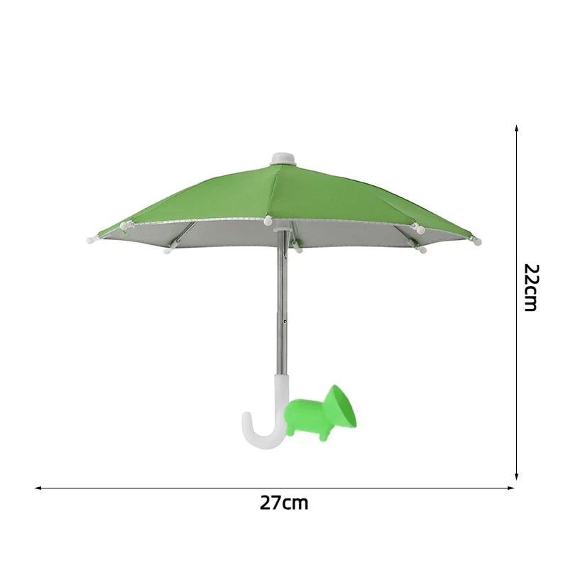 1Pcs Waterproof Rainproof Universal Smartphone Sun Shade Outdoor Live Phone Mini Umbrella Portable Car Phone Holder Umbrella