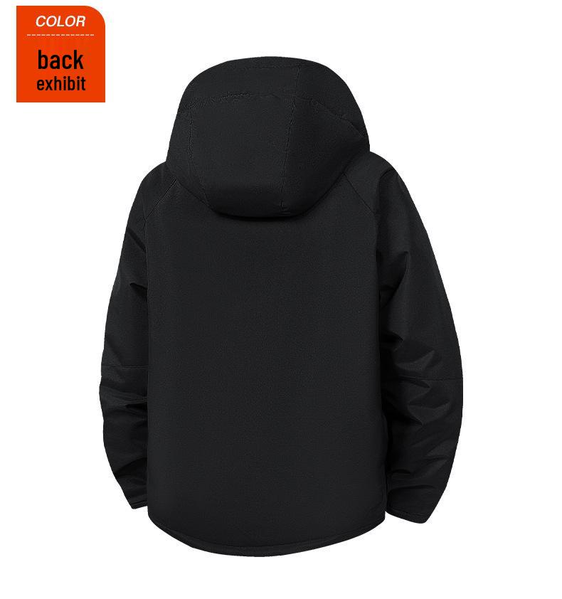 Wasserdichte Graphen-Kapuzen-Skijacke für Herren - Winterkollektion 2025