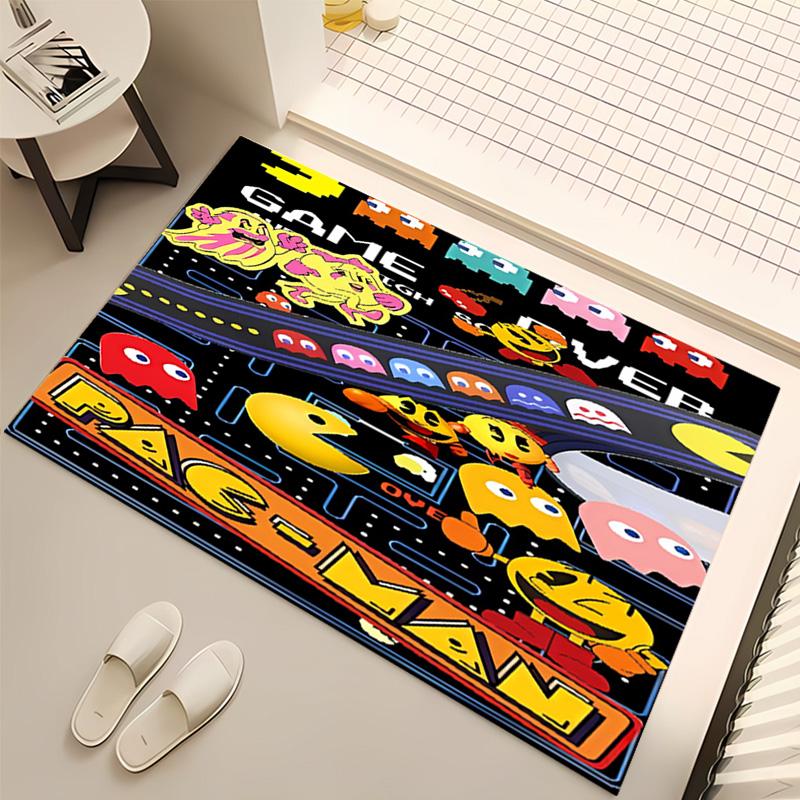 P-PacMan Game Print Area Rug - Soft,Washable Non-Slip Indoor Mat,Living Room,Home Office Decorative Rug