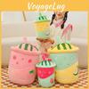 Adorable Watermelon Plush Toy Fruit Pillow Soft Juicy Tea Cup Shape Stuffed Animal Doll
