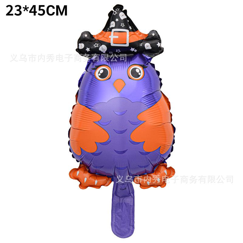 Mini Halloween Balloon Skull Pumpkin Bat Spider Halloween Arrangement Special-Shaped Aluminum Film Balloon