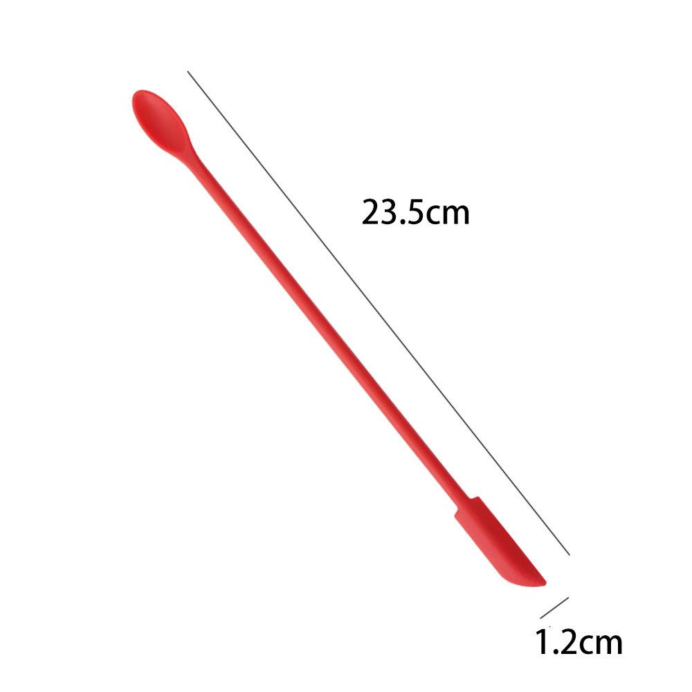 Creative mini silicone scraper three-piece set, double-headed spatula spoon cooking cosmetic bottle scraper jam cream spatula