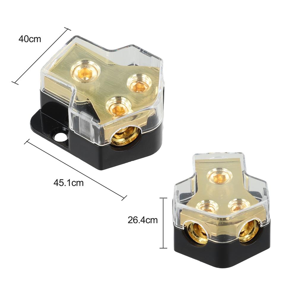 Car Audio Power Splitter 024 Gauge In Dual 4/8/10m Out High Strength Material for Marine and Automotive Applications