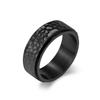 I Cool Wind Beats Honeycomb Pattern Titanium Steel Rotating Ring Small and Unique for Men and Women