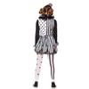 Halloween Black & White Clown Princess Dress: Ringmaster Cosplay Costume for Stage Performance