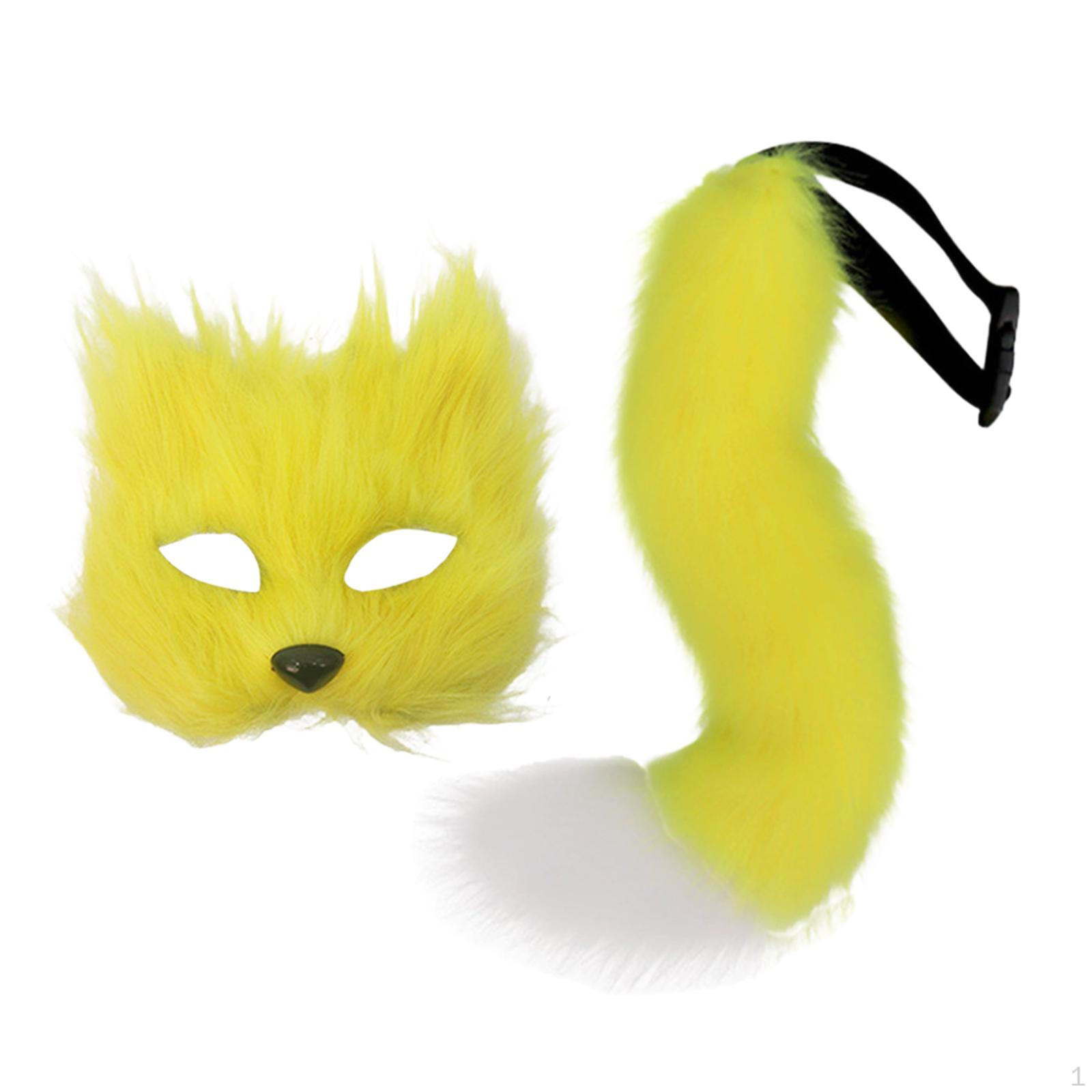 Хвост Животного Косплей Набор для Вечеринки в Ночном Клубе Пасхи жёлтый