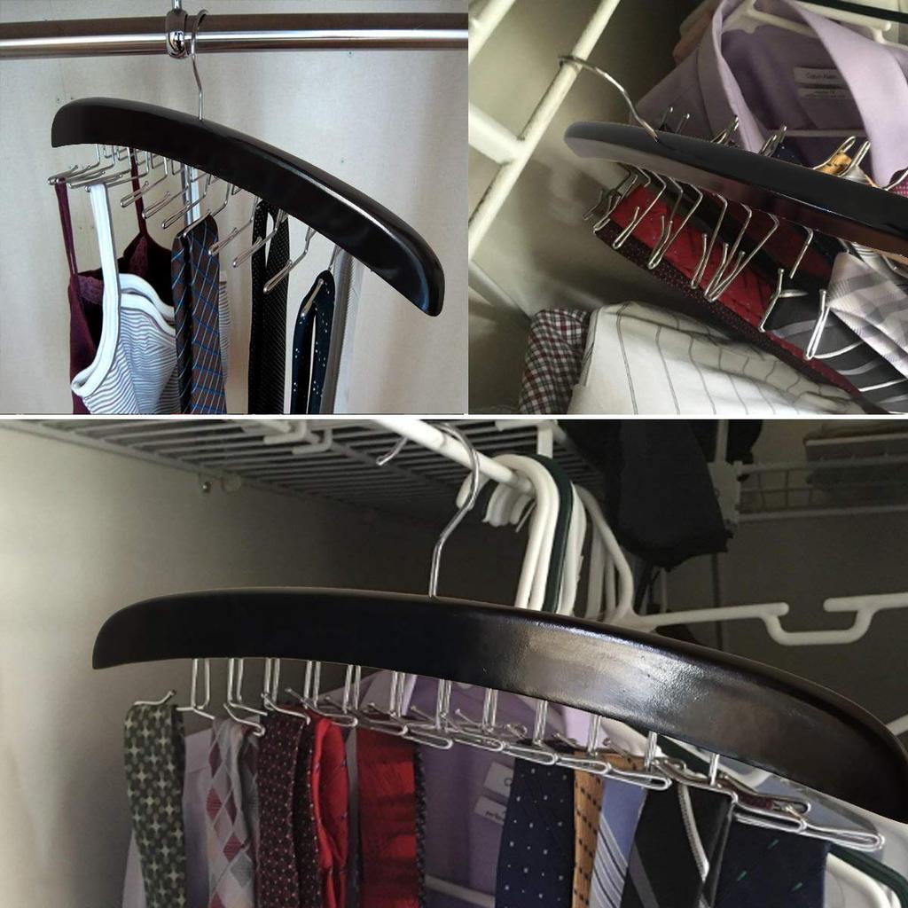 Konten Necktie Hanger Hanger for and underwear Ample closet wooden belt gift packaging - ties, belts, scarves, camisoles, bras, - storage,