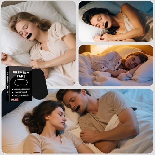 TOAURDA Mouth Closure Tape, 2025 Upgrade, 30 Sheets, Anti-Snoring Aid, Nasal Breathing Tape, Mouth Breathing Prevention Tape, Prevents Snoring, Preven