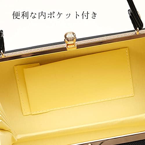 Kyoto Kimono Yuzen Two-Piece Zori and Bag Set, Three-Tier, Platform Enamel, Women's, Boxed (Large, Tapesque Black and White)