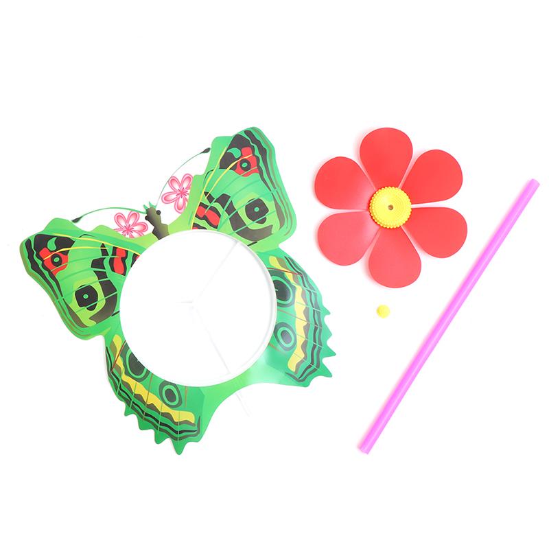 Lovely Cartoon Handmade Windmill Wind Spinner Kids Toys Yard Garden Decor