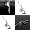 Tattoo Machine Shape Alloy Pendant Necklace With Geometric Design For Men And Women